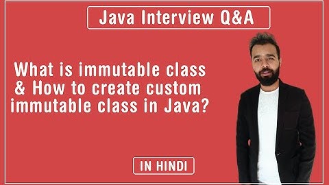 Immutable class in Java | Custom immutable class | java interview question | in Hindi