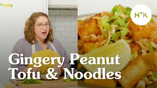 Gingery Peanut Tofu and Noodles | VEGAN & 20-Min Recipe