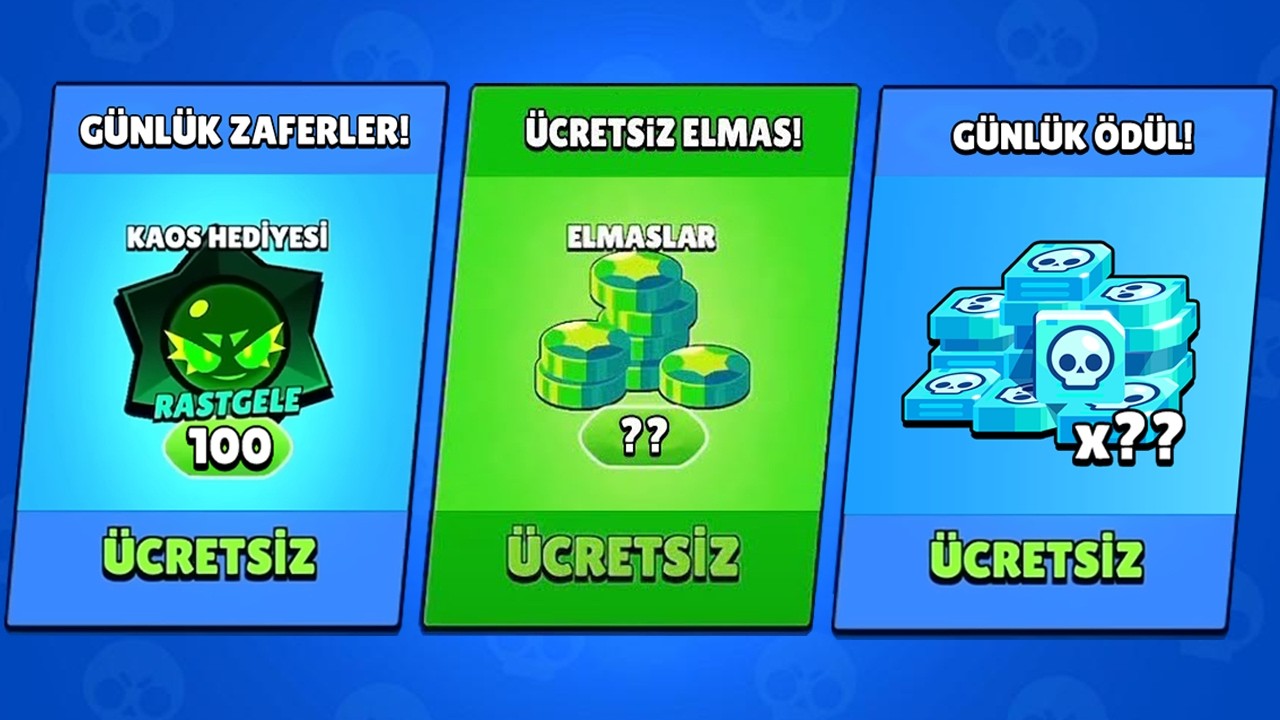 ÜCRETSİZ 100 KAOS HEDİYESİ?🎁 HERKESE ÜCRETSİZ KREDİ ve ELMAS🎁 HEDİYE BRAWL PASS🎁 Brawl Stars