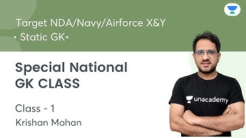 Special  National GK CLASS  (Class-1) | Static GK | Target NDA/Navy/Airforce X&Y | Adv Krishan Mohan