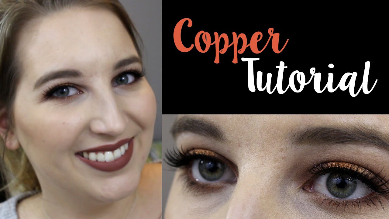 Copper Eyes + Brown Lips Makeup Tutorial - YouTube