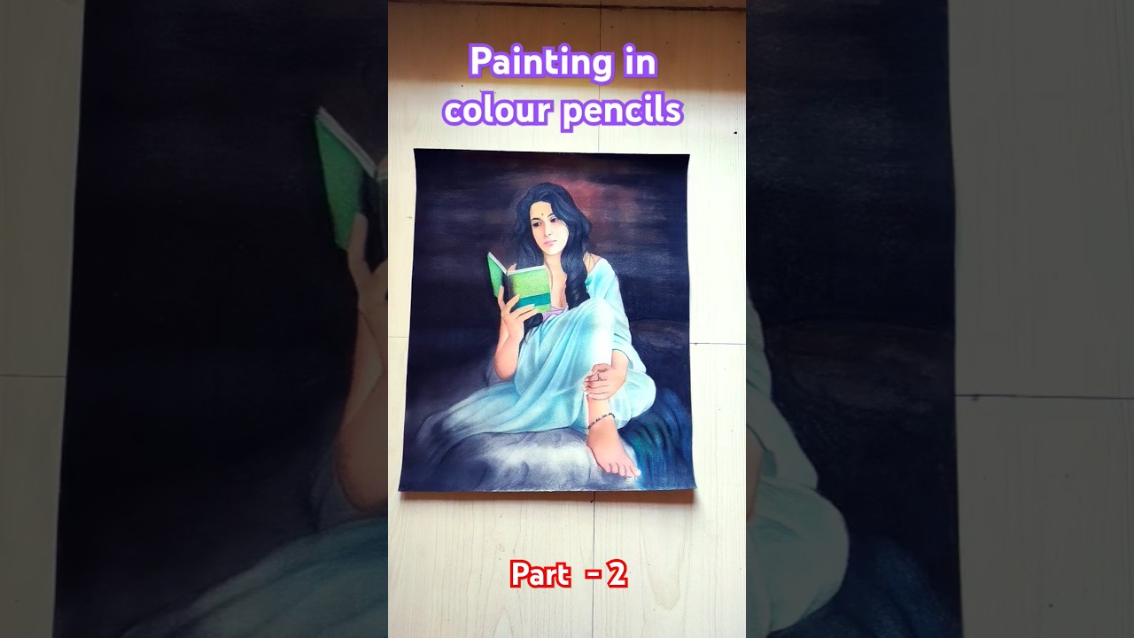 Pastel Portrait of a Girl Reading | by 