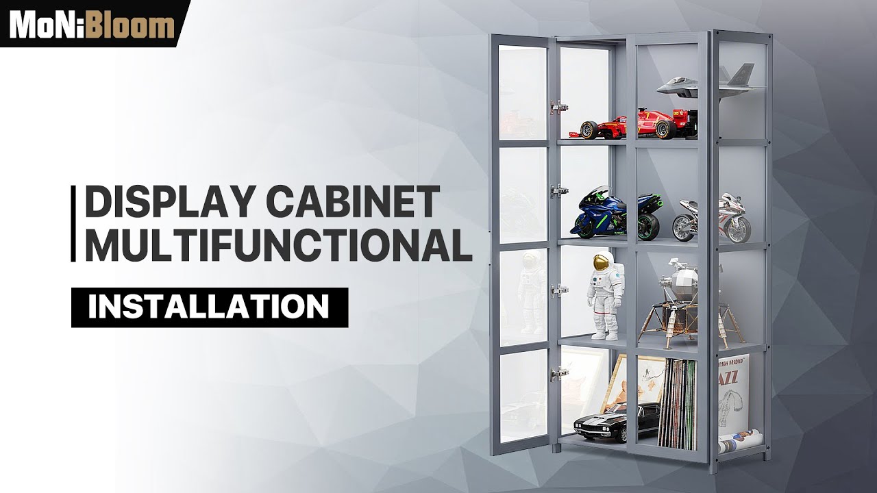 MoNiBloom - Display Case - DSC-001-T4-24-GY - Assembly/Installation Guide