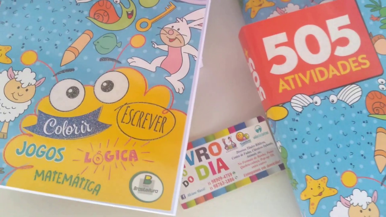 Livro Infantil 505 Atividades - Jogos Colorir Lógica Escrever Matemática -  Brasileitura