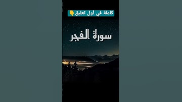 سورة الفجر 8d🌿القارئ سالم الرويلي