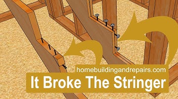 How Wide And Long Structural Screws Can Damage Wood Stair Stringers When Attaching Treads & Risers