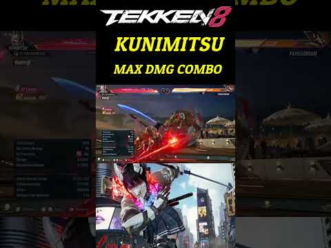 TEKKEN 8 KUNIMITSU WALL CARRY COMBO #tekken7 #tekkencombo #fgc #tekken8 #kunimitsu #tekken #철권8 #철권8