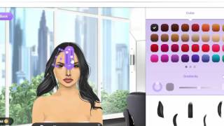 Stardoll Hair Design- black wavy wig