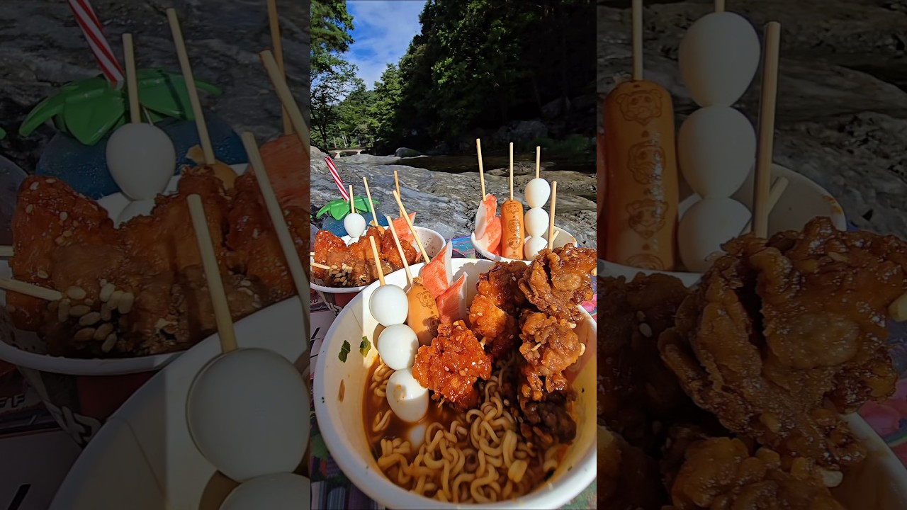 피크닉엔 한방에 끝나는 토핑 한가득 컵라면🤩 #청담언니 #요리하는메이크업아티스트