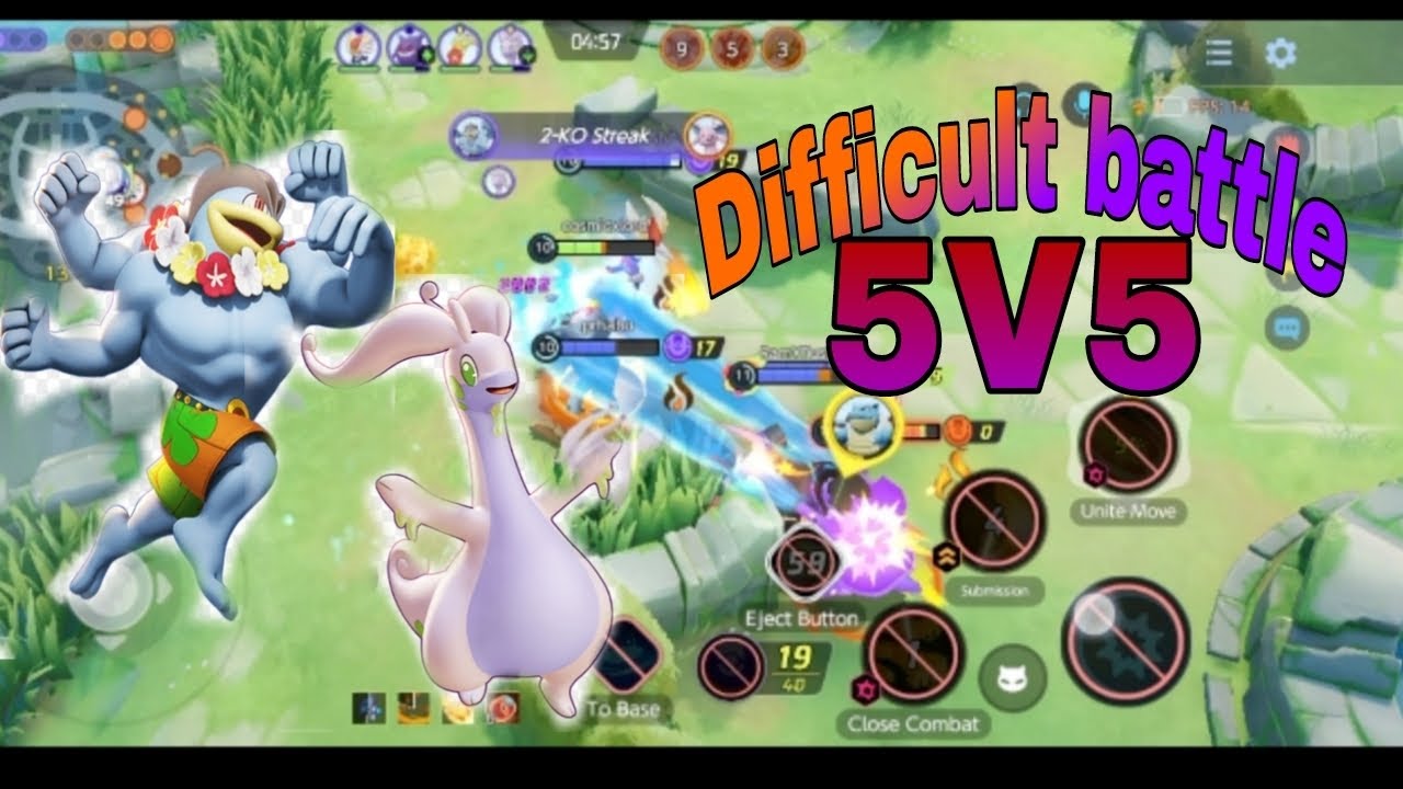 Pokemon unite Difficult 5V5 battle 