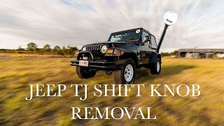 JEEP TJ SHIFT KNOB REMOVAL + NEW SHIFT KNOB - YouTube