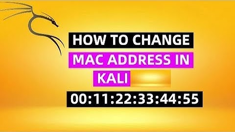 how to change mac address in kali linux