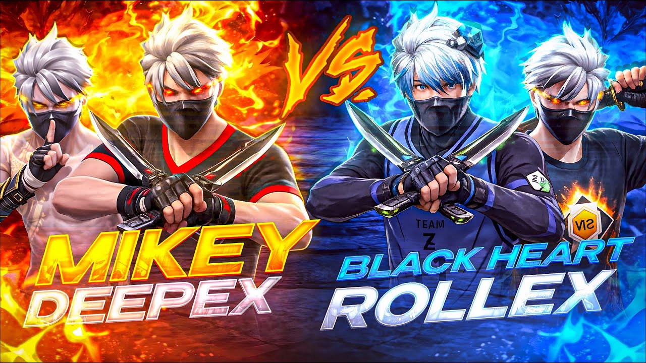 Deepex & Mikey Vs Rollex And Black Heart FF😍❤️Battle Of Old Vs New Mobile Legends🔥🇮🇳🇳🇵