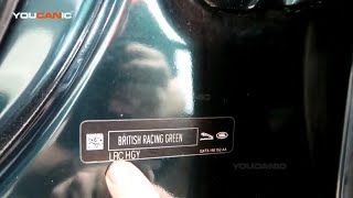 2015+ Jaguar XE - Find Paint Code Location
