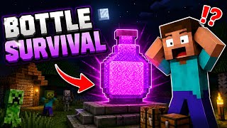 MINECRAFT BOTTLE SURVIVAL CHALLENGE! 😱