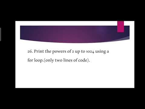Power of 2 using for loop