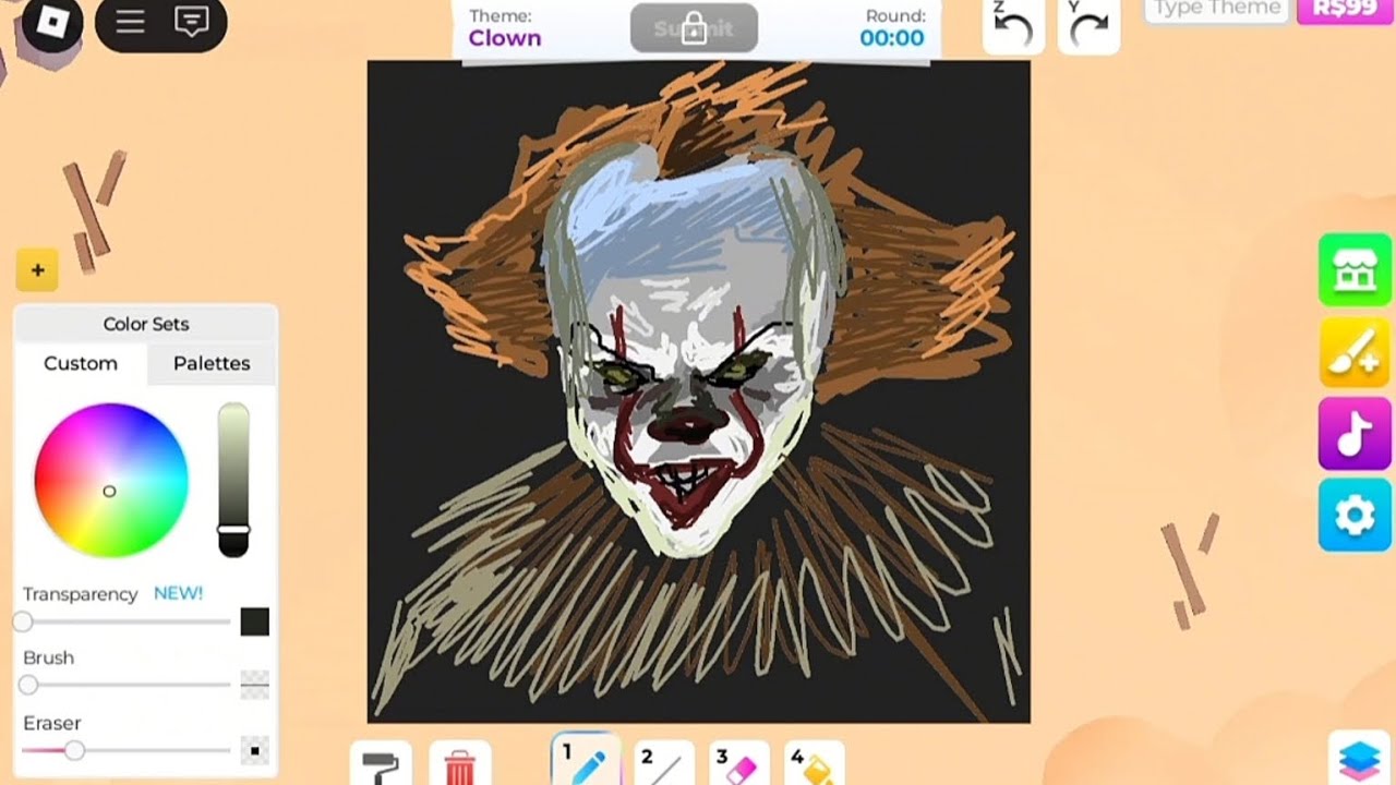 ROBLOX SPEED DRAW / PENNYWISE IN 10 MINUTES / ROMAN DRAW / Drawing Realistic 