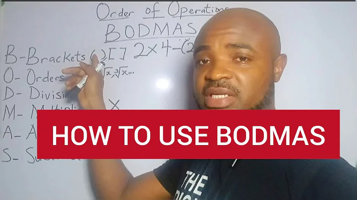 HOW TO USE BODMAS - ORDER OF OPERATIONS