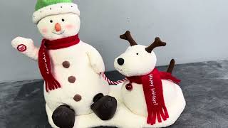 Hallmark Jingle Pals Snowman and Dog Plush Animated Musical Decoration