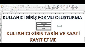 Excel Kullanıcı Giriş Formu  Oluşturma(VBA)