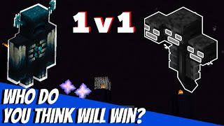 Wither vs Warden Bedrock | Watch Who Wins 1 v 1???