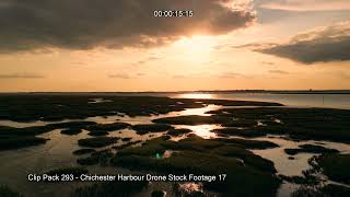 FANTASTIC SUNSET SCENE - Clip Pack 293 - Chichester Harbour Drone Stock Footage 17