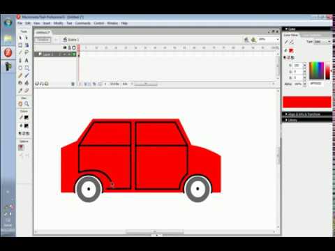  cara  membuat  animasi  mobil  berjalan di  macromedia flash 8 