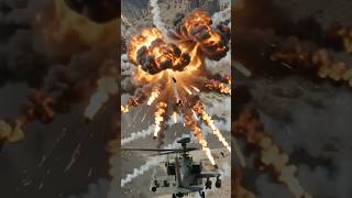 💥 Apache Helicopter vs Massive Missile Explosion 🚁🔥 | Epic War Action #shorts
