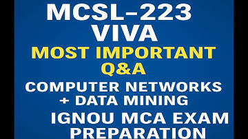 MCSL 223 VIVA Important Q&A for Exam | Computer Networks & Data Mining | IGNOU MCA