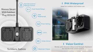 Meross Smart Wifi Outdoor Plug MSS620 REVIEW