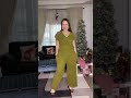 GENEVI terno vneck blouse and pants barkcrepe
