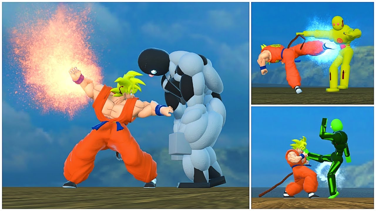 Can Super Strong NPC Defeat Son Goku in Cage Fight! (with Active Ragdoll Physics)