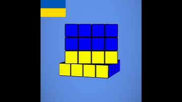 🇺🇦Ukraine flag on a 4x4 Rubik