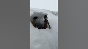 2 DAYS in the Snow cave / Giant Winter Bushcraft Shelter ASMR
