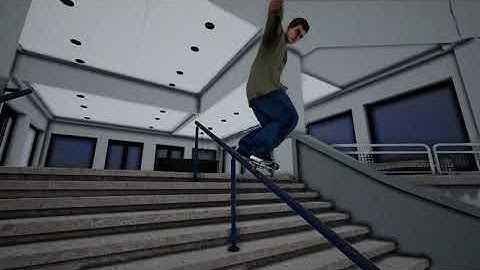 Session skate sim: hardflip + nosegrind + inward heelflip.
