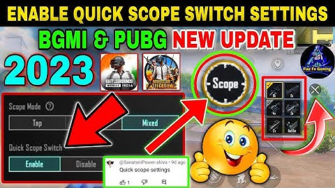 How To Enable QUICK SCOPE SWITCH Settings in BGMI & PUBG Mobile | bgmi quick scope setting