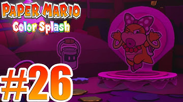 Paper Mario Color Splash Gameplay Walkthrough Part 26 Wendy Boss Fight + Gamepad Capture