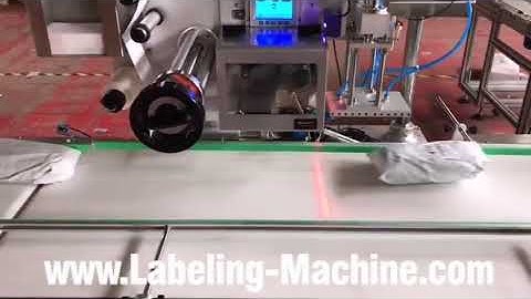 Automatic shipping bill real time print adhesive sticker top bag labeling machine