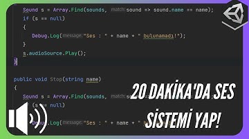 SES SİSTEMİ NASIL YAPILIR! #unity