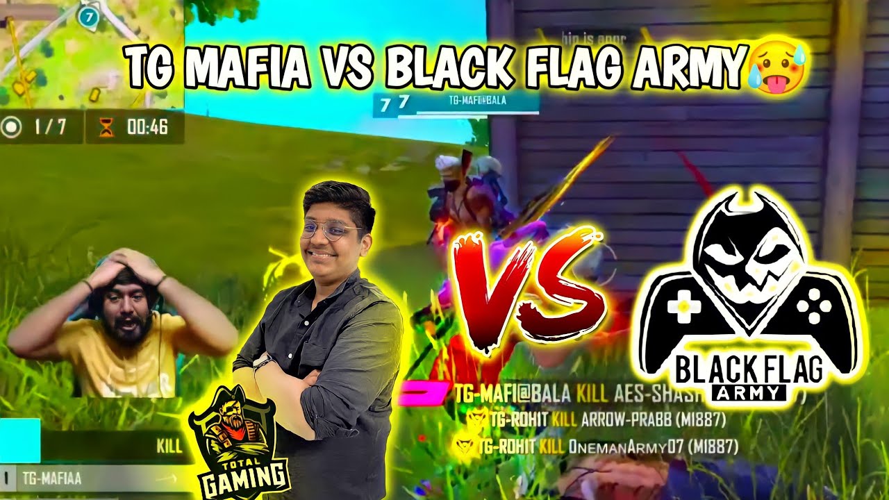 TG MAFIA 1 V 4 VS BLACK FLAG ARMY | TG MAFIA 1 VS 4 CLUTCH | TG MAFIA | TG MAFIA FF |