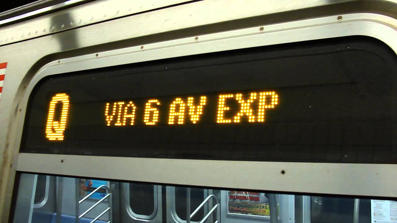 IND 6th Avenue Express: 57th Street-6th Avenue bound R-160B Q express train @ Grand Street!