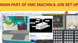 VMC MACHINE OPEN , MAIN PART & SPECIAL WORK PIECE SET UP IN SWAN SOFTWARE.
