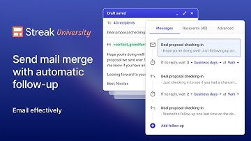 Send mail merge with automatic follow-up