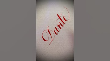 Copperplate calligraphy, tutorial: how I write your name