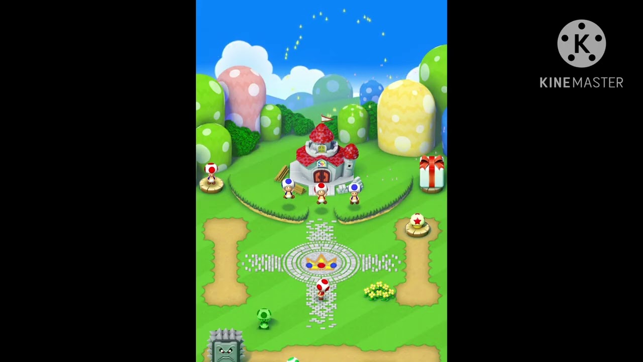 Super Mario run ep 1 the castle levels up (no voice of the name of Jameson)