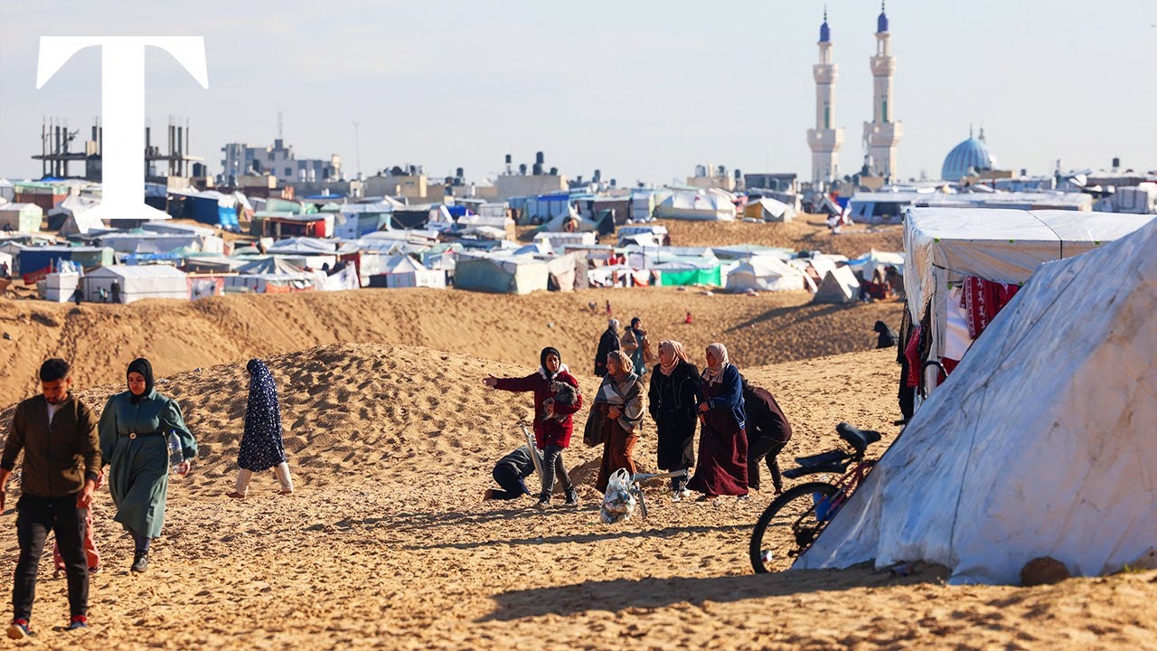 LIVE: View of Gaza’s tent camp in Rafah amid Israeli bombardment - YouTube