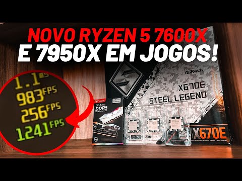 Novo Ryzen 5 7600X e 7950X em JOGOS a Mais de 1000 FPS - Temperatura, Consumo (Vale a Pena?)