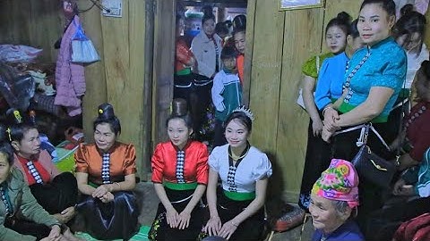 Phong tục dước dâu vào nhà và trao nhận khăn piêu đám cưới dân tộc Thái - Nậm Lạnh - Sốp Cộp