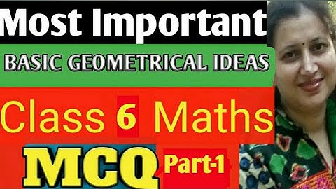 Most Important MCQ Class 6 Maths|Basic Geometrical Ideas MCQ|New CBSE/ICSE Pattern|Part-1