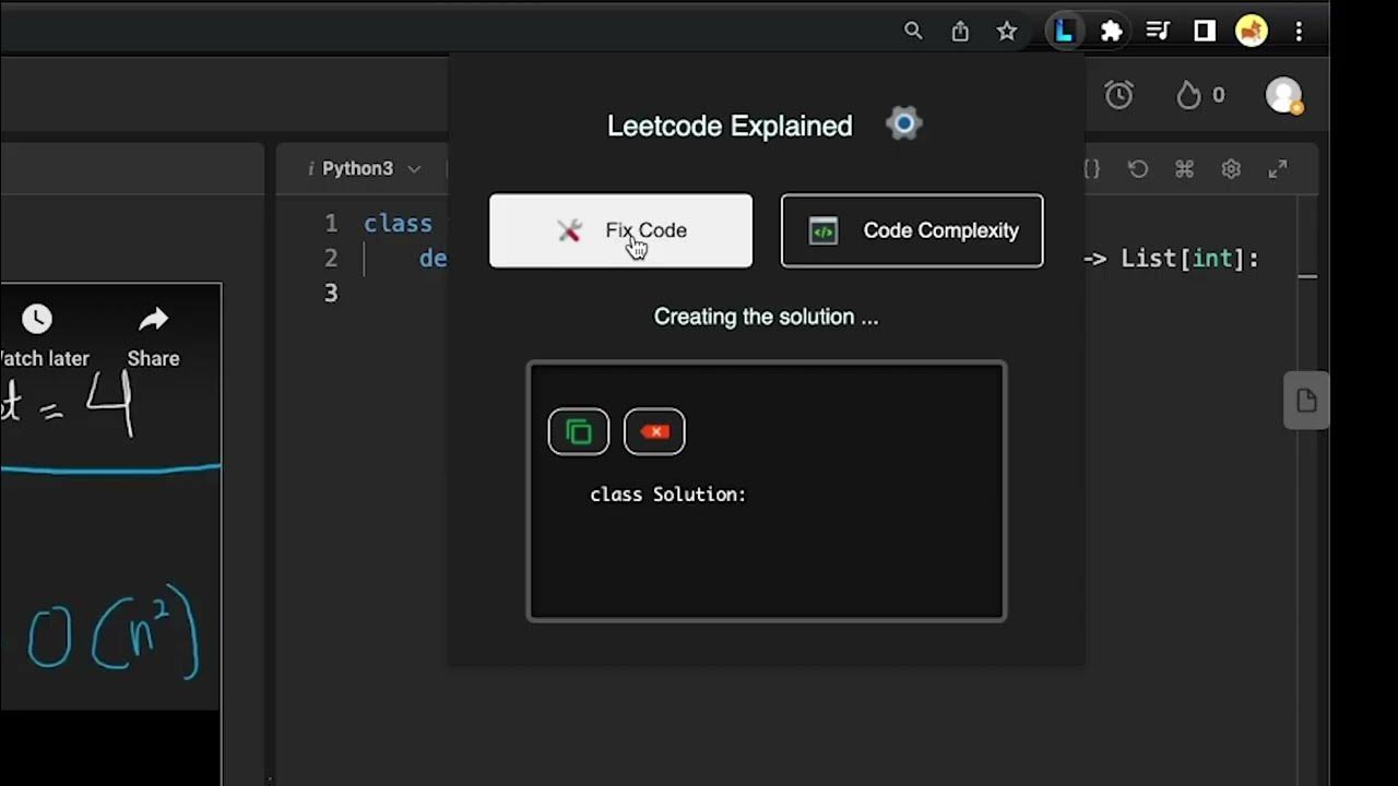 Leetcode Explained Chrome Extension - YouTube